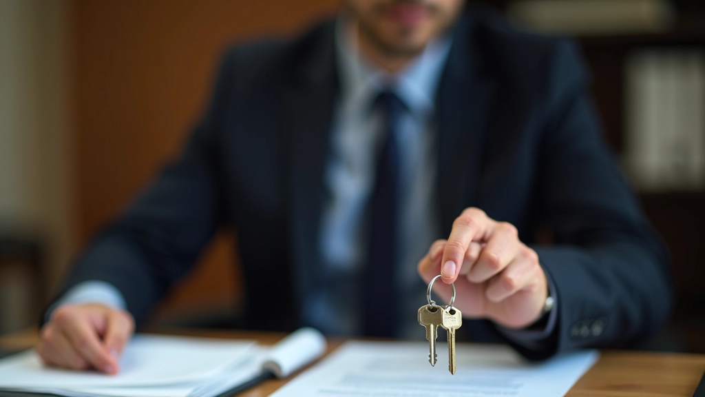 Clés immobilières sur documents de location et contrats